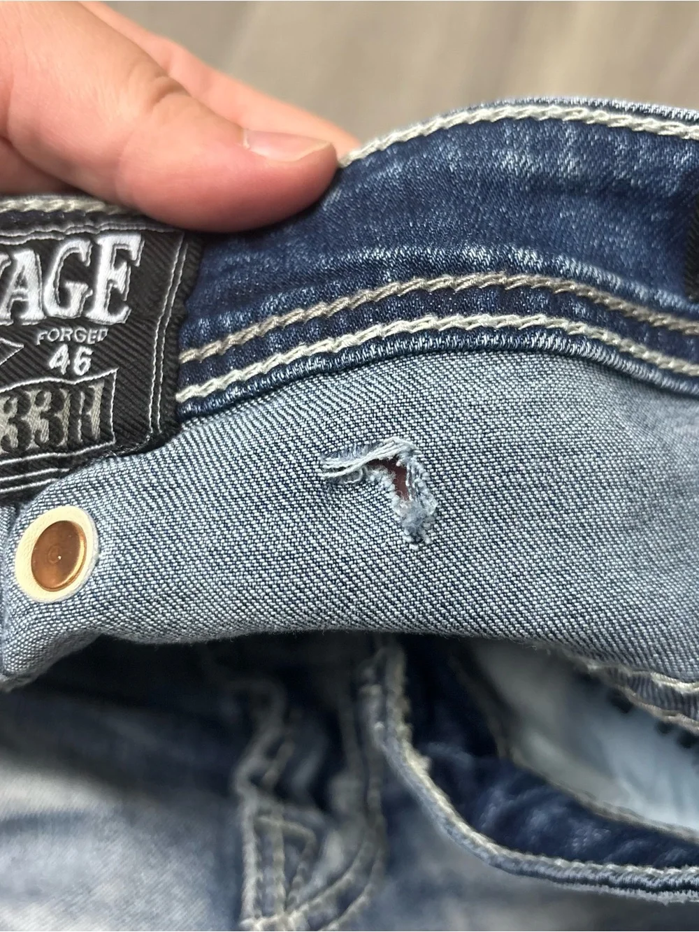 Salvage Buckle Exclusive Mayhem Straight Regular Fit Faded Blue Men’s Jeans 33R